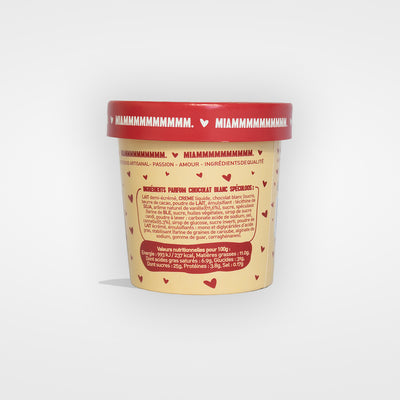 Crème glacée - Chocolat blanc Spéculoos - Petit pot