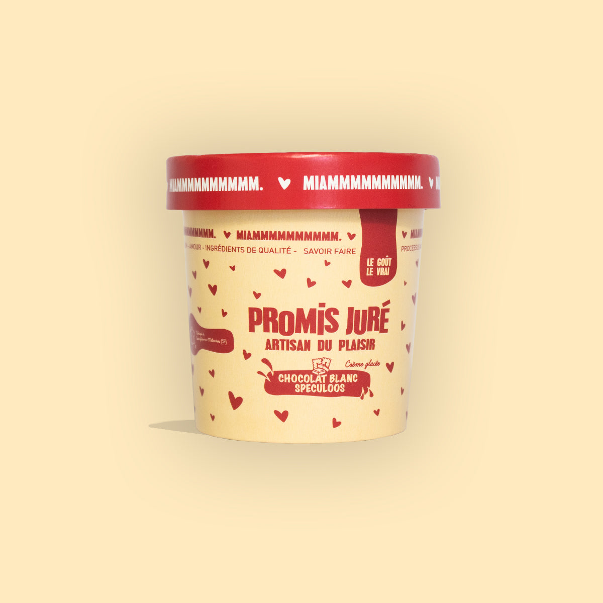 Crème glacée - Chocolat blanc Spéculoos - Petit pot