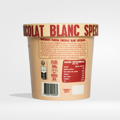 Crème Glacée - Chocolat blanc Spéculoos - Pot 360mL