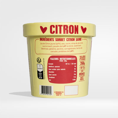 Sorbet - Citron Jaune - Pot 360ML