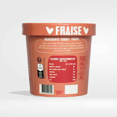 Sorbet - Fraise - Pot 360mL