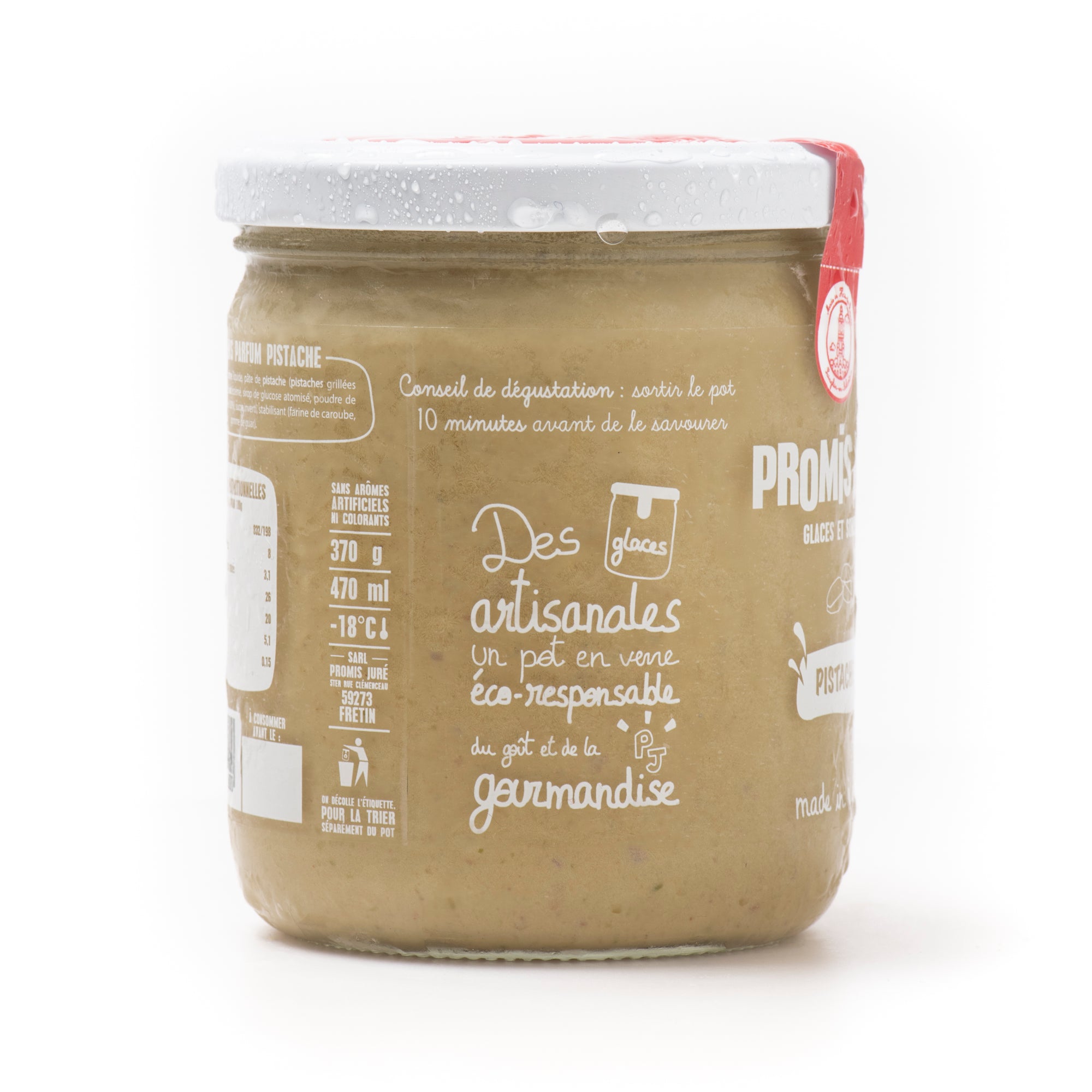 Crème Glacée - Pistache - Grand Pot - Promis Juré